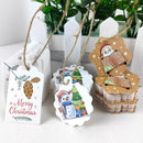 5 Packs Christmas Kraft Paper Tag Gift Wrap Card Set(L-31)