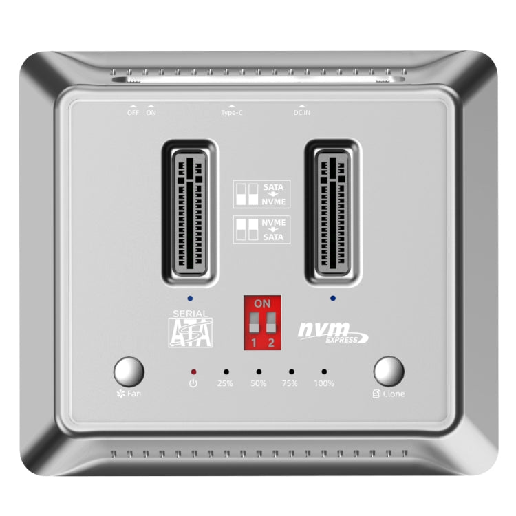 USB3.2 10Gbps to M.2 NVMe SATA Docking Station With Cooling Fan