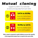 USB3.2 10Gbps to M.2 NVMe SATA Docking Station With Cooling Fan