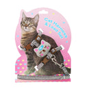 2 PCS Comfortable Adjustable Anti-Escape Cat Leash, Size: S(Gray)