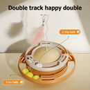 Tumbler Turntable Pet Cat Planet Toy(White Yellow)