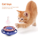 Tumbler Turntable Pet Cat Planet Toy(White Yellow)