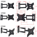 Cold Rolled Steel Retractable Steering Universal TV Rack, Model: CP302 (14-43 inches)