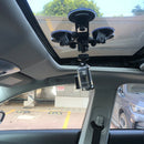 Car General Purpose Vehicle Bracket Suction Cup Fixed Glass Video Shooting Base, Shape: Suction Cup+PTZ+Phone Clip