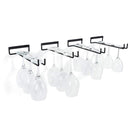 Household Wrought Iron Goblet Upside Down Cup Holder(Black)
