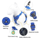 HT-864 Pet Traction Rope Reflective Breathable Dog Chest Strap Vest, Size: M(Gray)