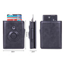 X-80 RFID Anti-theft Brushed Leather Card Holder For AirTag(Black)
