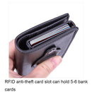 X-80 RFID Anti-theft Brushed Leather Card Holder For AirTag(Coffee)