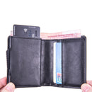 X-80 RFID Anti-theft Brushed Leather Card Holder For AirTag(Coffee)