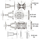 NORTH BAYOU Telescopic Swivel TV Monitor Wall Mount Bracket For 32-52 inch