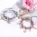 Kids DIY Beaded Bracelet Kids Jewelry Accessories, Color: Sakura Pink With Storage Box