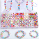 32 Grid Acrylic Beaded Kids DIY Necklace Bracelet Toys Without Box