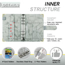 A6 Binder Budget Book Marbled Notebook PU Leather Binder(White)