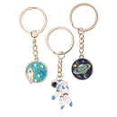 5 PCS Drip Oil Round Keychain Key Ring Bag Pendant(Unicorn)
