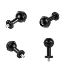 Ball Head Adapter Adjustable Screw Fixed Mount Camera Underwater Diving Photography Lights Bracket(1/4 Inch Black)
