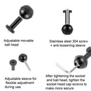 Ball Head Adapter Adjustable Screw Fixed Mount Camera Underwater Diving Photography Lights Bracket(1/4 Inch Black)