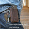 EASYONLY ZPYB018 Leather Outdoor Sports Phone Pocket With Cover(Coffee)