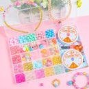 25 Grid Acrylic Beaded Kids DIY Necklace Bracelet Toys(Candy Bunny)