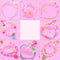 25 Grid Acrylic Beaded Kids DIY Necklace Bracelet Toys(Candy Bunny)