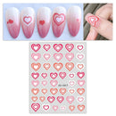 10 PCS TZ0326 Heart Nail Art Waterproof Sticker with Adhesive(1917)