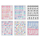 10 PCS TZ0326 Heart Nail Art Waterproof Sticker with Adhesive(1919)