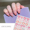 10 PCS TZ0326 Heart Nail Art Waterproof Sticker with Adhesive(1919)