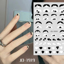 10 PCS TZ0326 Heart Nail Art Waterproof Sticker with Adhesive(1919)