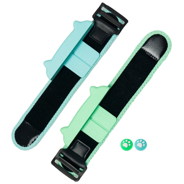 Dancing Wrist Bracelet Game Handle Strap For Switch JOY-CON(Green Blue 29cm)