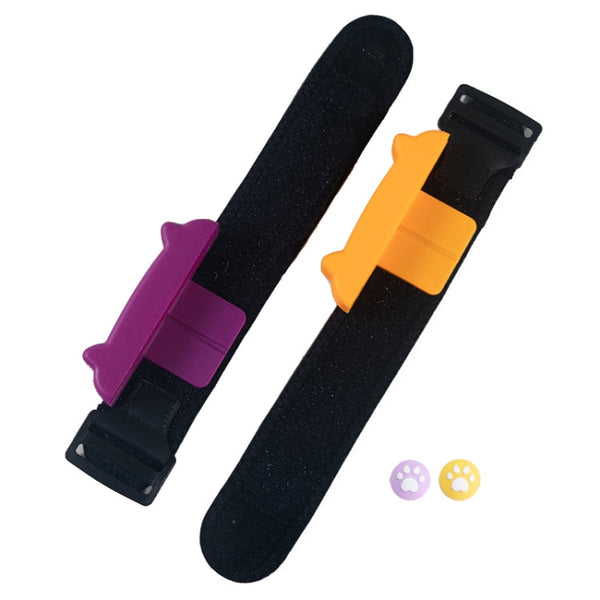 Dancing Wrist Bracelet Game Handle Strap For Switch JOY-CON(Purple Orange 29cm)