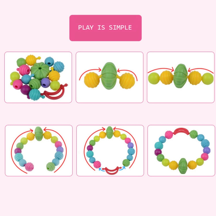 About 550pcs/box Beads Children Educational Toys DIY Handmade Beads(Boxed Red)