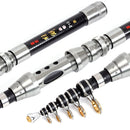 LEO 27593 Carbon Mini Fishing Rod Shrink Handle Throwing Poles, Length: 1.8m
