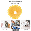 Cat Anti-bite Sunflower Soft Cloth Collar Pet Supplies, Specification: S(Yellow)