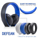 2 PCS Headphone Sponge Cover for SONY PS3 PS4 7.1 Gold,Style: Blue Headband
