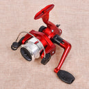 LEO Pen Type Fishing Rod & Spinning Wheel Fishing Reel Portable Pocket Fishing Gear(H8022R Red)