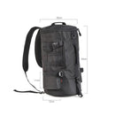 LEO 28085 Cylina Shape Fishing Gear Backpack Fishing Rod Outdoor Shoulder Bag(28085-B Black)