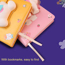 Decompression Cartoon Notebook Hand Ledger Student Stationery, Cover color: Black(A5)