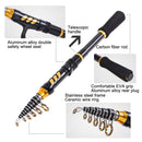 LEO 28004 Short Carbon Sea Pole Mini Road Fishing Rod Fishing Gear, Length: 240cm