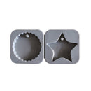 2 PCS DIY Handmade Aromatherapy Gypsum Wax Sheet Silicone Mold, Specification: Lace Circle&Pentagram