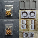 2 PCS DIY Handmade Aromatherapy Gypsum Wax Sheet Silicone Mold, Specification: Round&Lace Heart