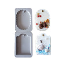 2 PCS DIY Handmade Aromatherapy Gypsum Wax Sheet Silicone Mold, Specification: Lace Ellipse&Castle