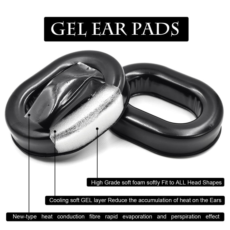 1 Pair Sound-isolating Foam Cover Headphone Cover for David Clark H10(Black Gel)