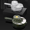 6 In 1 Hand-guard Vegetable Cutter with Water Filter and Storage Function(Green)