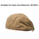 Retro Forward Cap Linen Cap Spring And Summer Beret(Dark Khaki)