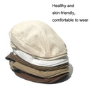 Retro Forward Cap Linen Cap Spring And Summer Beret(Light Khaki)