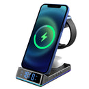 Z6 15W 5 In 1 Multifunction Wireless Charger with Night Light Alarm Clock(Black)