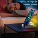Z6 15W 5 In 1 Multifunction Wireless Charger with Night Light Alarm Clock(Black)