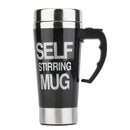 FX-589 400ml 304 Stainless Steel Automatic Stirring Coffee Cup(Black)