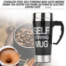 FX-589 400ml 304 Stainless Steel Automatic Stirring Coffee Cup(Green)
