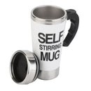 FX-589 400ml 304 Stainless Steel Automatic Stirring Coffee Cup(Green)