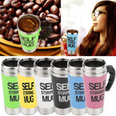 FX-589 400ml 304 Stainless Steel Automatic Stirring Coffee Cup(Red)